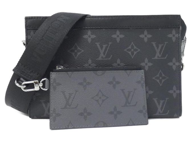 Louis Vuitton Monogram Eclipse Reverse Gaston Wearable Wallet Black Grey