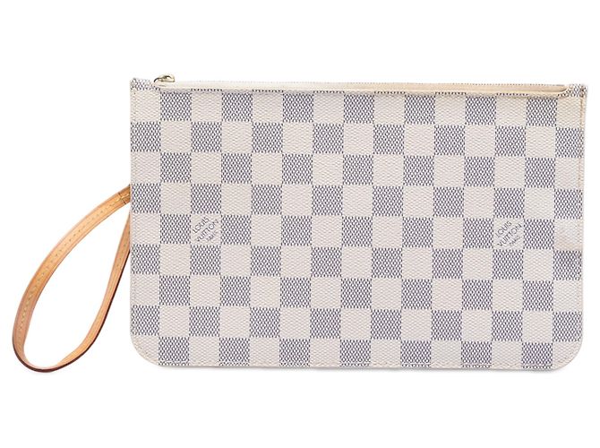 Louis Vuitton Neverfull MM Damier Azur Weiß Tasche