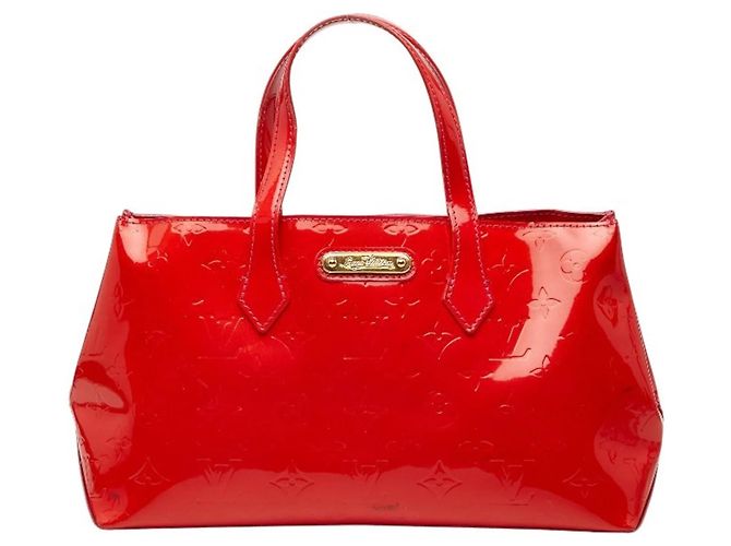 Louis Vuitton Monogram Vernis Wilshire PM Handtasche Rot