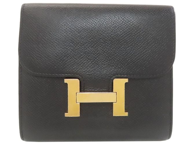 Hermès Constance Compact Bifold Wallet Black