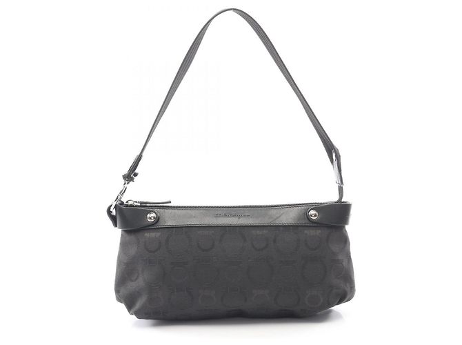 Bolso de Hombro Gancini Salvatore Ferragamo Negro