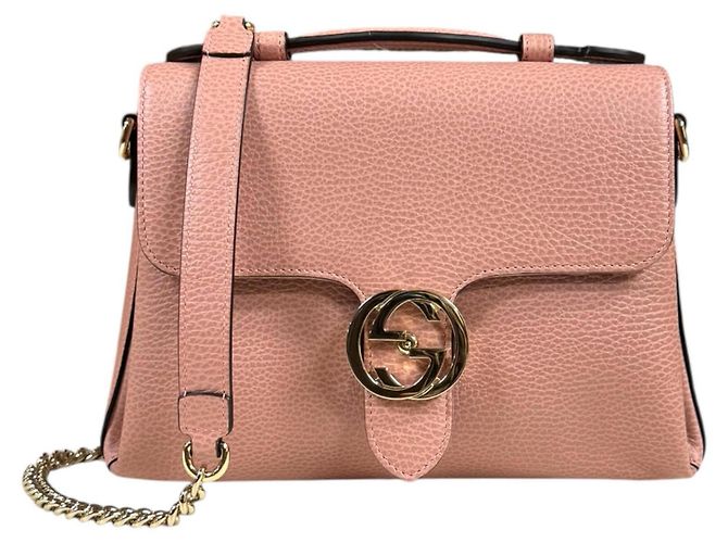 Bolso de Hombro Gucci Interlocking G Rosa