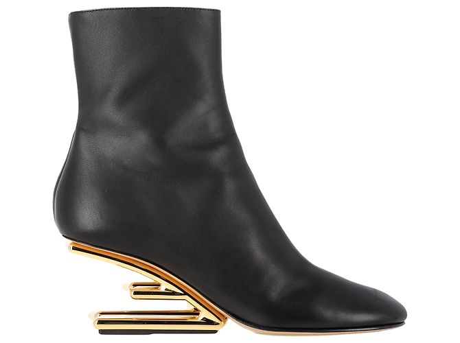 Fendi First Ankle Boots in Black Leather