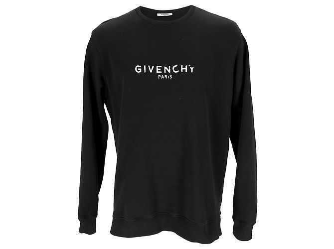 Schwarzer Baumwoll-Sweatshirt mit Givenchy-Logo-Druck
