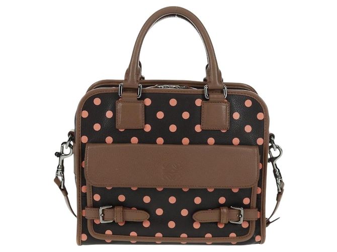 Loewe Cruz Bag Printed Leather Medium Brown