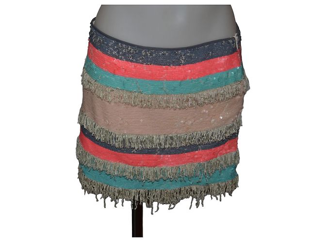 Minigonna Zara con paillettes Multicolore