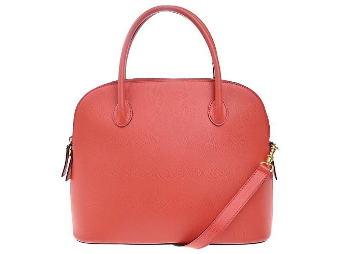 Céline Celine Vintage Convertible Bowler en cuir Medium Rouge