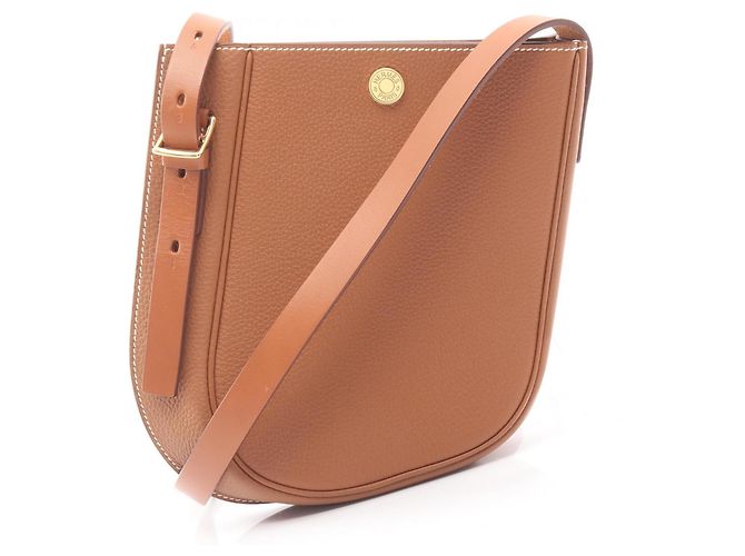 Bolsa de Ombro/Sacola Hermès Hermès Perspective Cavaliere 21 Marrom Dourado
