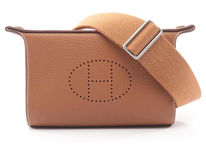 Bolsa de Ombro Vide Poche Hermès Marrom Dourado