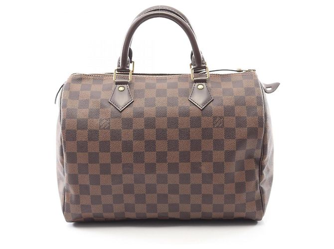 Sac à main Louis Vuitton Speedy 30 Marron Damier ebène