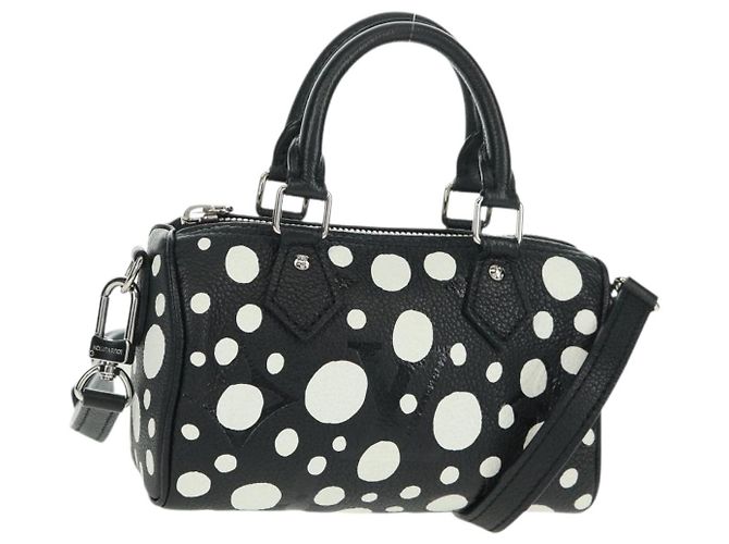 LOUIS VUITTON Empreinte Géant Point Infini Nano Speedy Bag M81910 Auth BA9652SM Noir