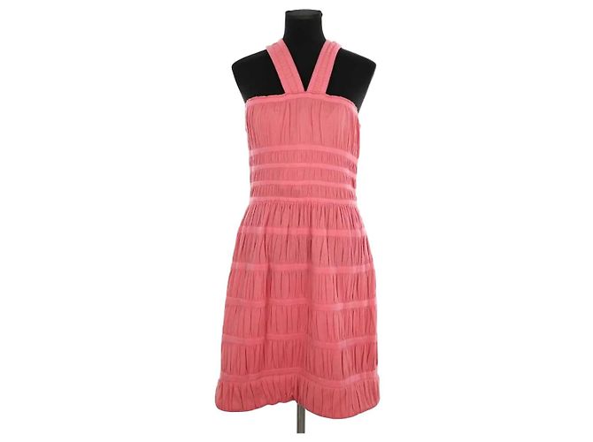 Alaïa Vestido de seda rosa