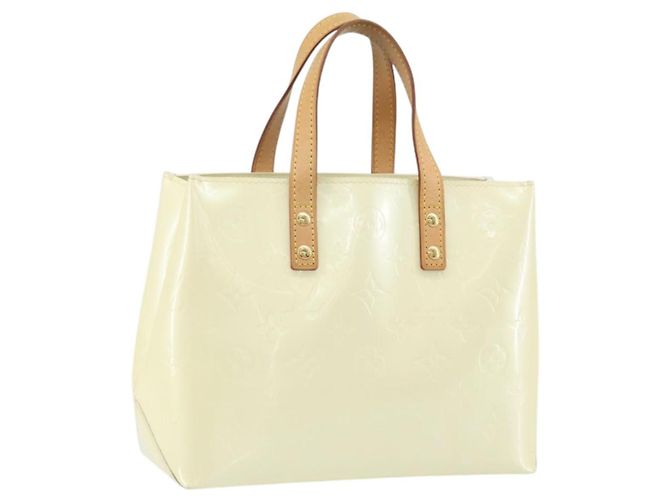 LOUIS VUITTON Handtasche Monogram Vernis Reade PM Perle M91336 LV Auth BA10619