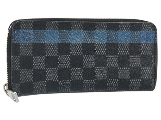 LOUIS VUITTON Cartera Zippy Vertical Damier Graphite Larga Auth LV 169951 Damier ebene