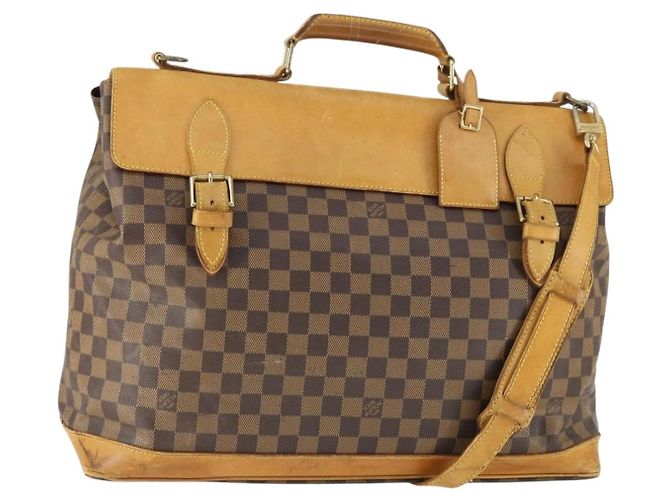 LOUIS VUITTON Bolsa Boston Clipper Damier Ebene 2way M99039 LV Auth 169619