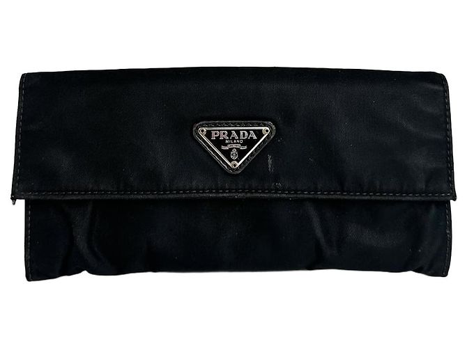 Vintage Prada Triangle Wallet Black