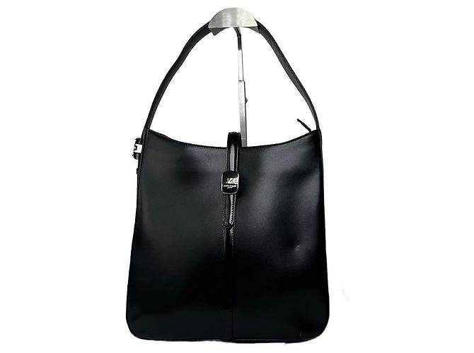 Vintage Courreges Leather Handbag Black