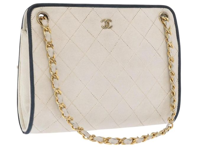 Chanel Chain Leather Weiß