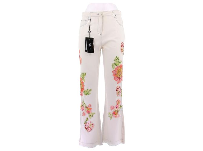 Jeans Blumarine blancos con lentejuelas