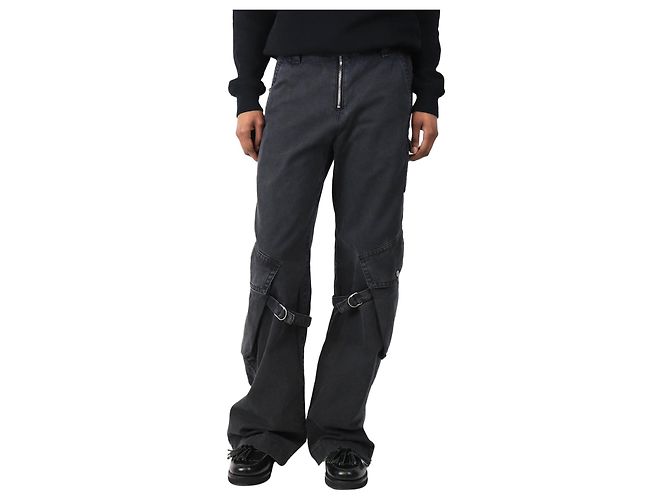 Acne Pantalones cargo gris carbón - talla UK 8