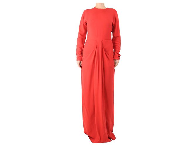 The row Vestido largo drapeado rojo - talla UK 10 Roja