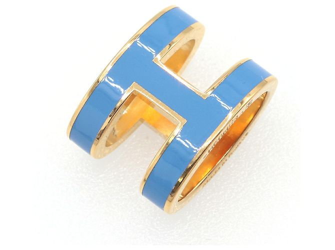 Hermès Pop Ash Anhänger Blau Golden