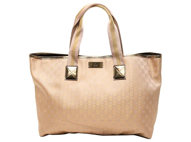 Tote en toile GG dorée Gucci