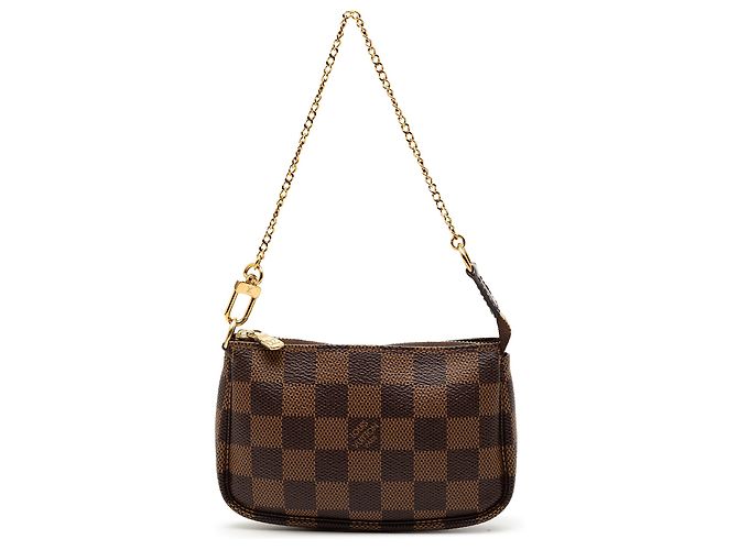 Mini Pochette Accessoires Damier Ebene Marrom Louis Vuitton