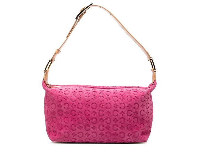 Céline Bolsa de Ombro em Camurça Celine Pink C Macadam Rosa