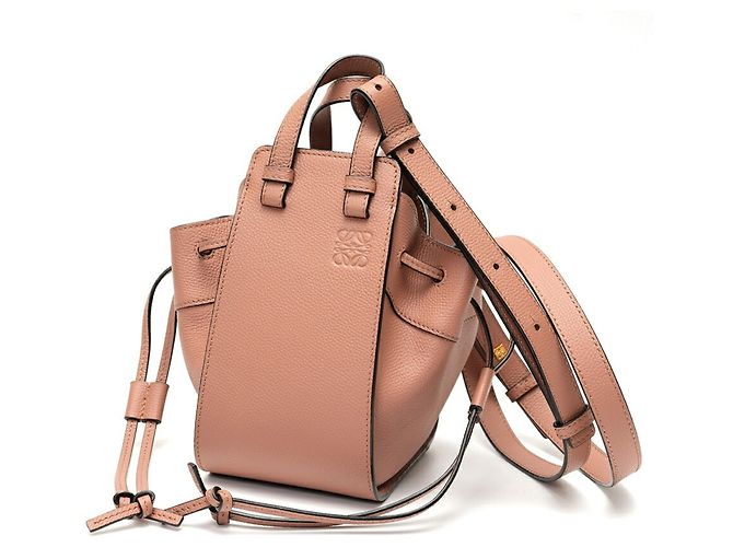 Bolsa Hammock Mini Loewe com cordão Bege