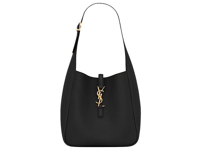 SAINT LAURENT LE 5 À 7 PEQUENA BOLSA DE COURO MACIO Preto