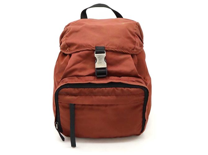Zaino in nylon Prada Tessuto Montagn Rosso