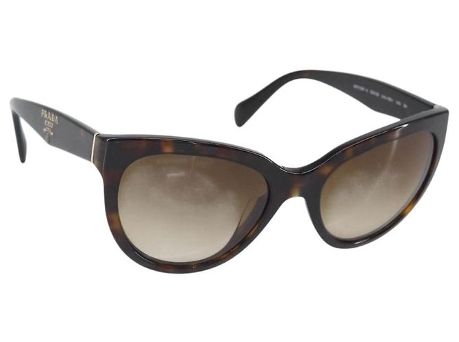 PRADA Sunglasses plastic Brown Auth bs33301