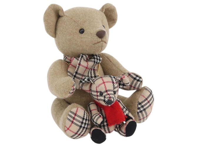 BURBERRY Nova Check Teddy Bear Beige Auth 169936