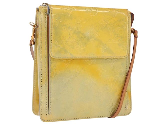 LOUIS VUITTON Monogram Vernis Motto Accessory Pouch Gris M91030 LV Auth 171606 Grey