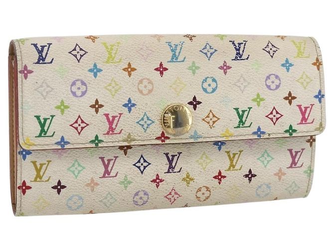 LOUIS VUITTON Carteira Sarah Monograma Multicolorido M93532 Auth BA10789 Branco 