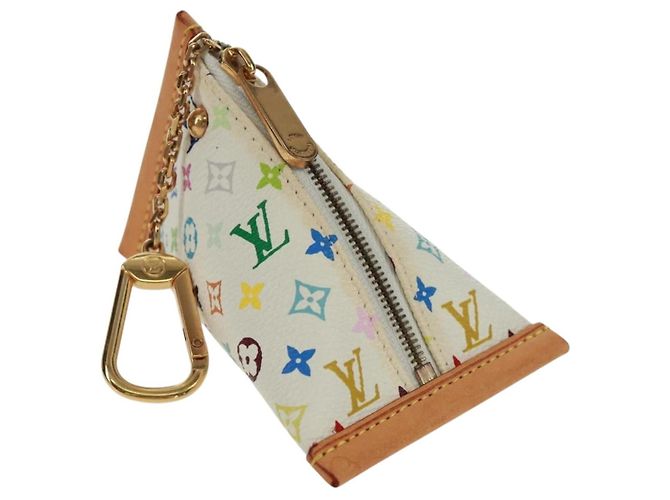 LOUIS VUITTON Monogram Multicolor Berlango Coin Purse White M58028 Auth BA10526V