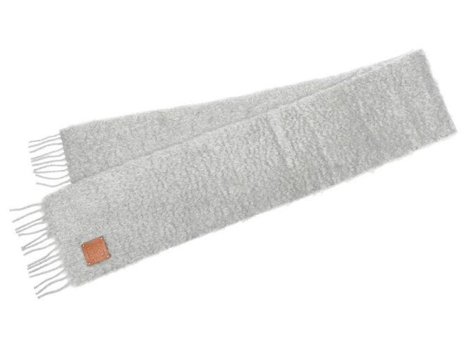Sciarpa in Mohair e Lana Loewe Anagram Grigio