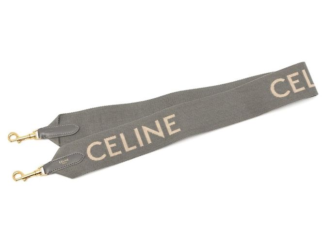 Céline Borsa a spalla lunga in jacquard Celine Marrone Bianco