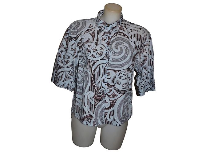 Camisa Versace de algodón con estampado Multicolor 
