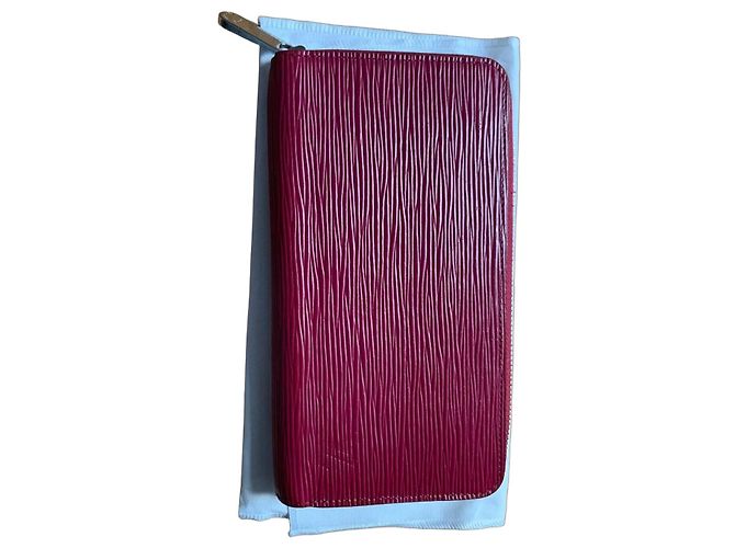 Louis Vuitton Long Zippy Wallet Epi Cherry Red Dark red