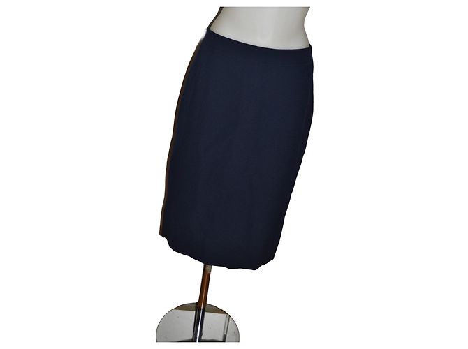 Céline Blue Wool Skirt Size 44