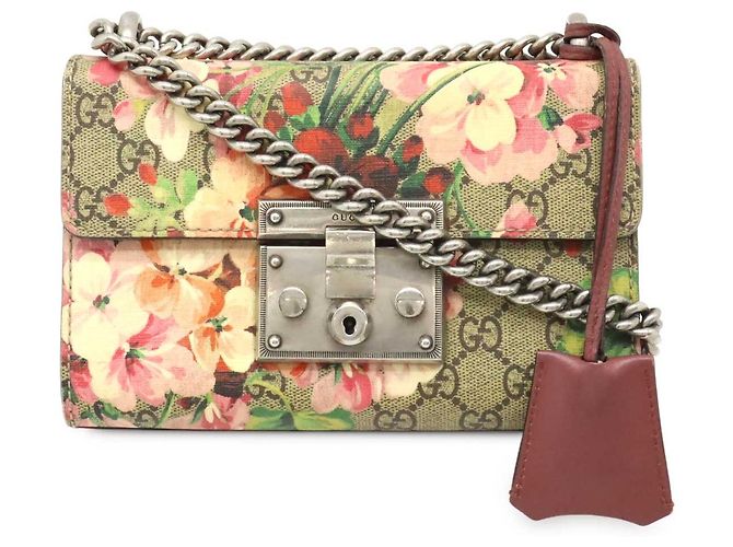 Borsa a Spalla Gucci Padlock GG Supreme Beige