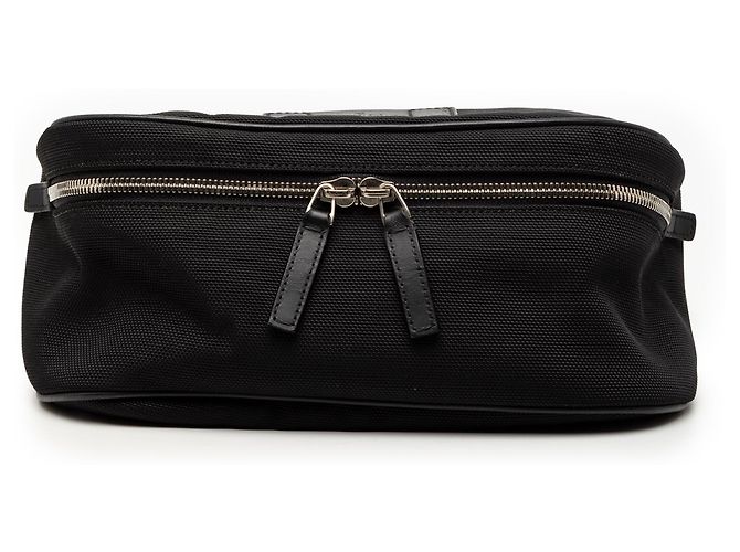 Schwarze Nylon-Web-Gürteltasche von Gucci