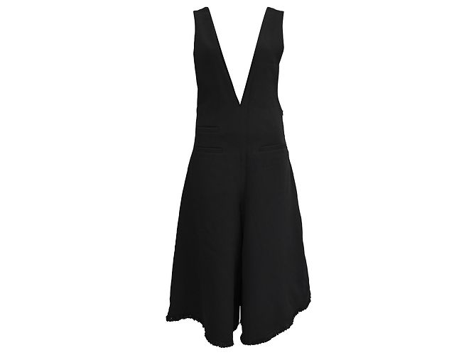 Chloé V-Ausschnitt Jumpsuit aus schwarzem Polyester