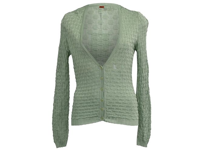 Missoni Knopf-Cardigan aus grüner Viskose