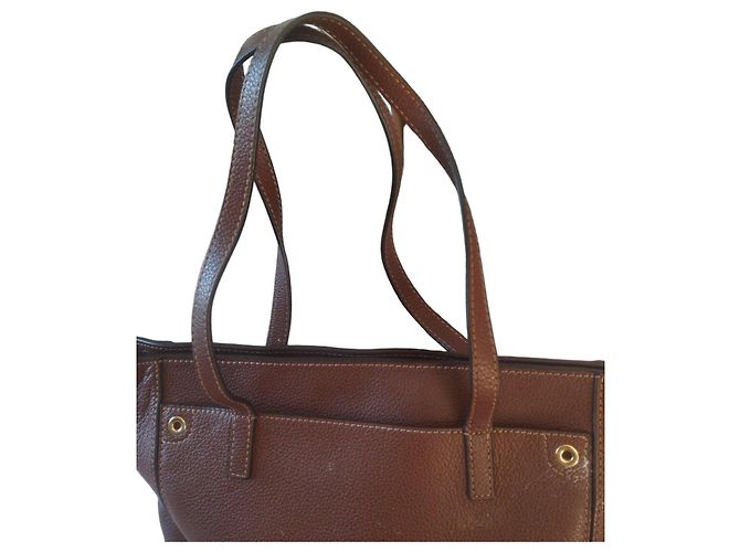 Bolsa tote de couro marrom Furla