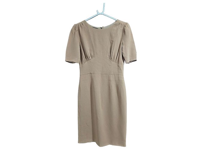 Beige Viskose-Mix Kleid Dolce & Gabbana Größe 44