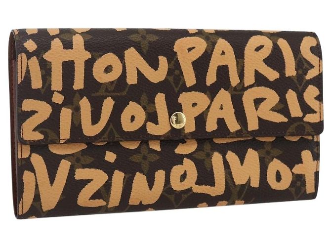 LOUIS VUITTON Cartera de Crédito Graffiti Naranja M92190 Auth 168049SAV Monograma
