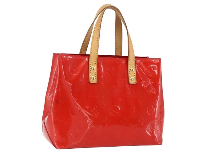 LOUIS VUITTON Monogram Vernis Reade PM Sac à Main Rouge M91088 LV Auth 172005